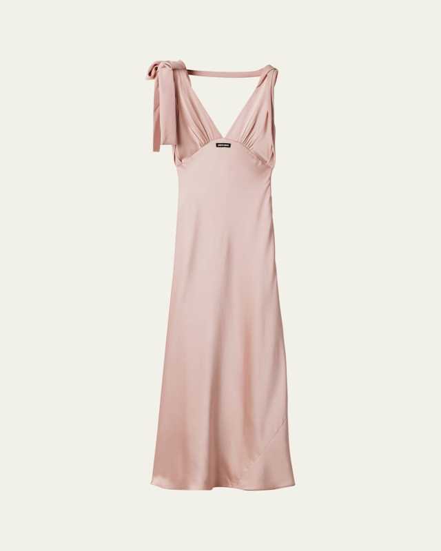 Envers Satin Sleeveless Ankle Length Dress